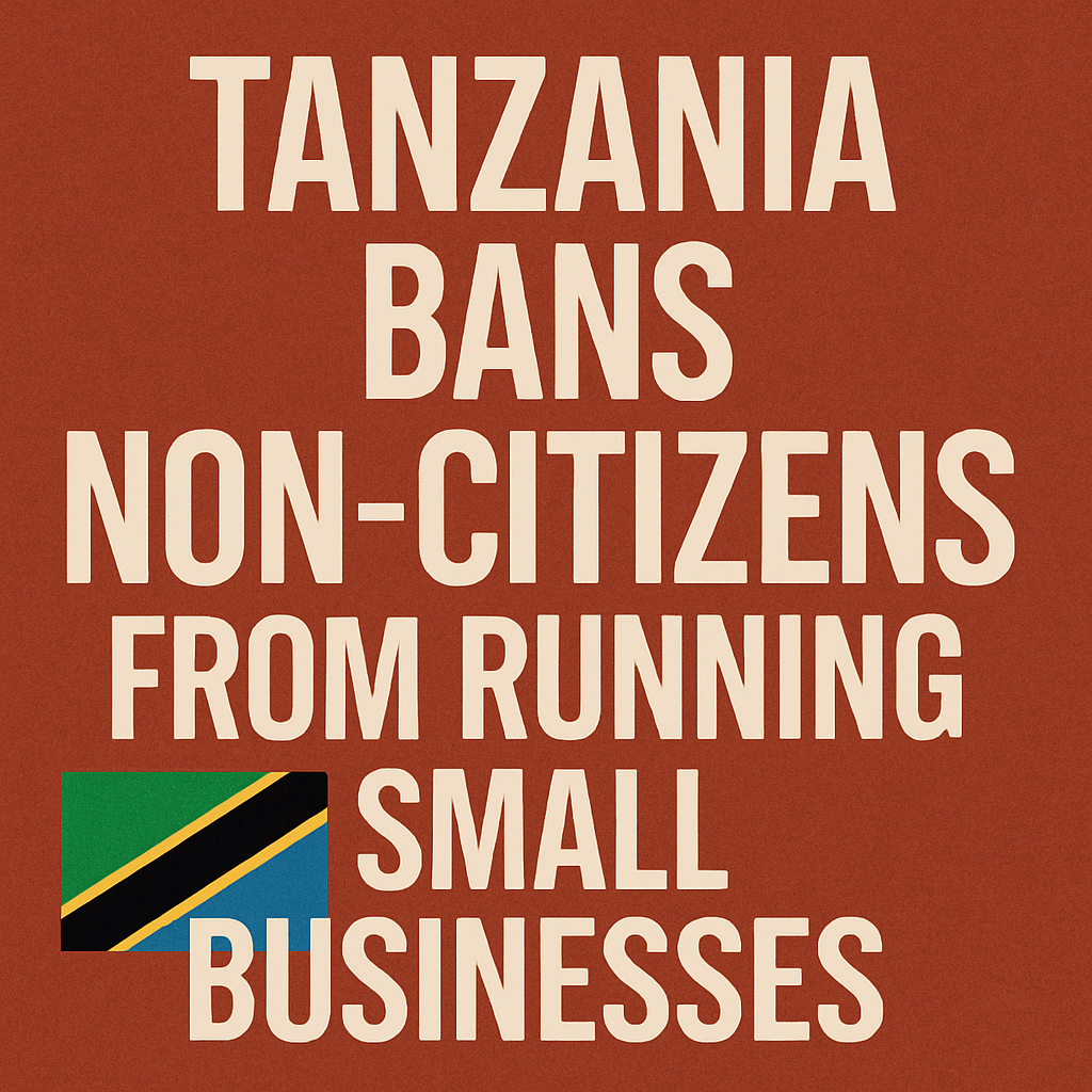 Tanzania Bans Non-Citizens from Running Small Businesses in New Crackdown