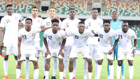 a group photo of harambee stars players