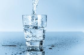 a glass of water